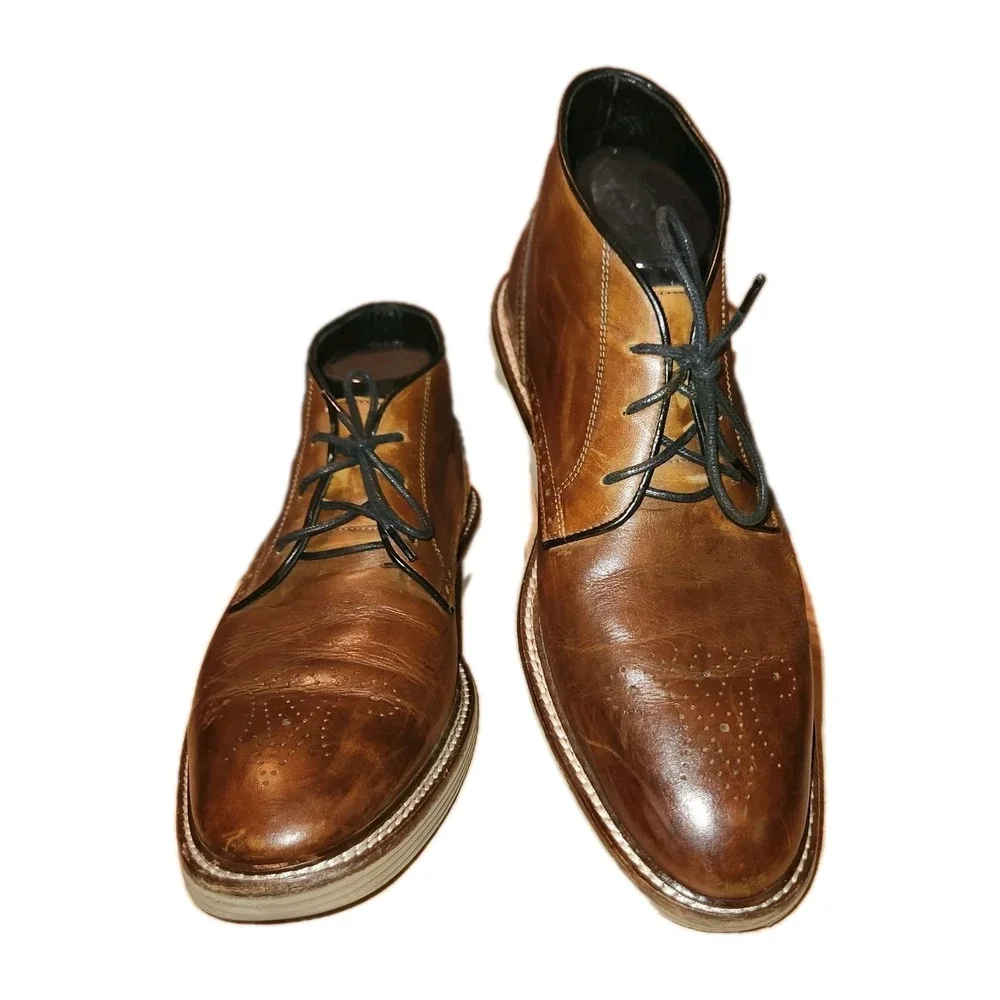Johnston & Murphy Rich Brown Chukka Boots US Men's‎ 8M Quiet Luxury